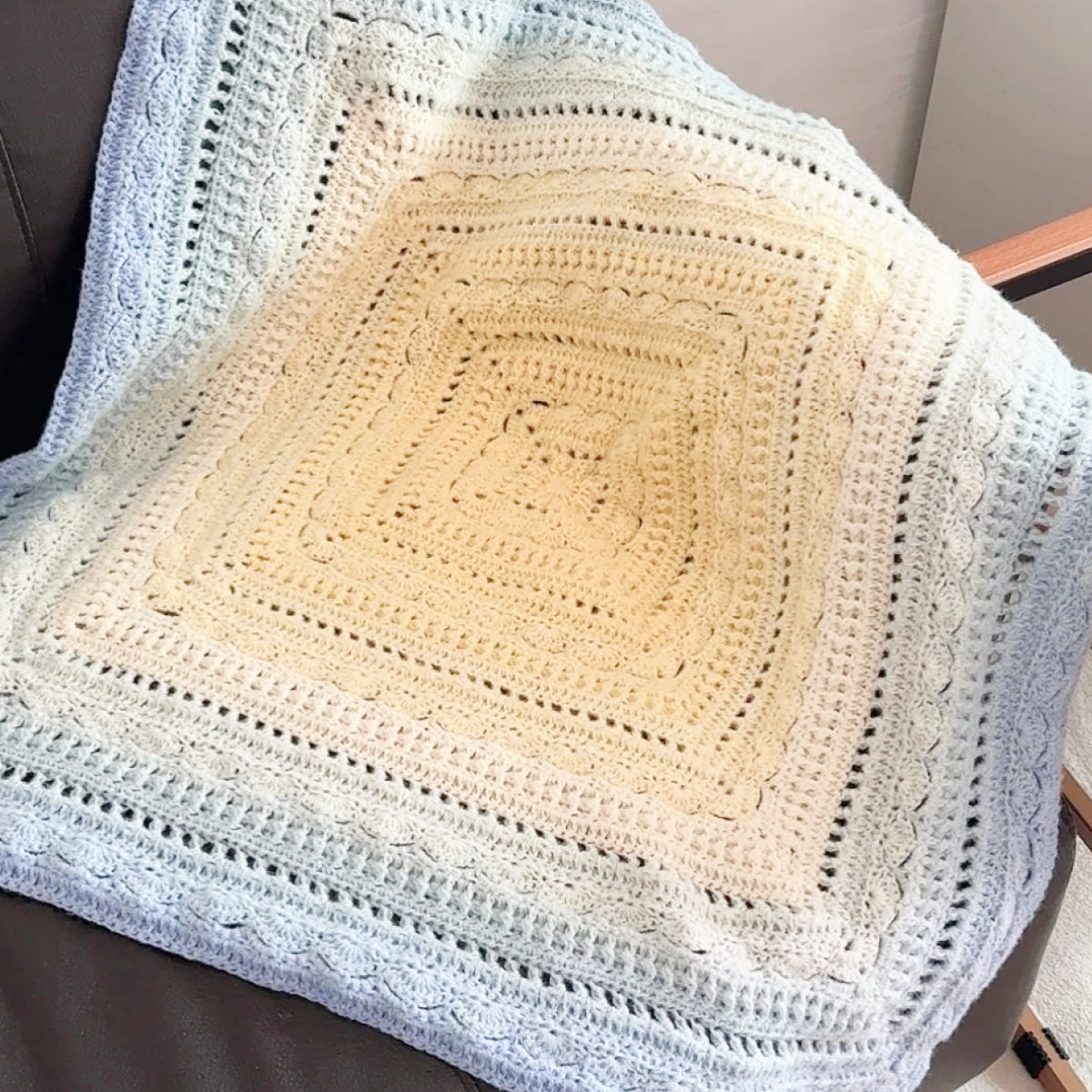 【手編みキット】Melody Wave Blanket(メロディーウェーブブランケット)|Melody Cake Yarnで編む|ロングピッチ段染め|綿100%|編み図付き|全36色
