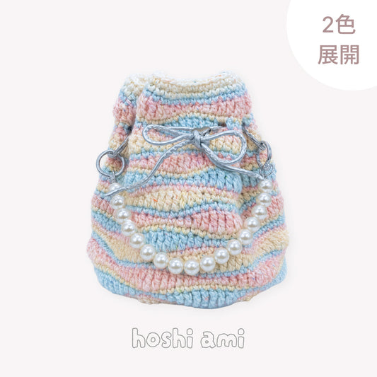 淡い色の巾着バッグキット｜内部デモ