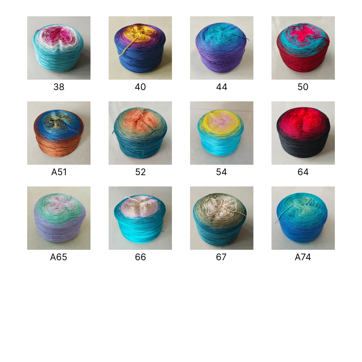 【シルケット加工・綿100%】Joyful Cake Yarn（ジョイフルケーキヤーン）300g｜ロングピッチ段染め・韓国風｜夏用ウェア・ショール・ブランケットに最適｜全36色｜電子版 ショール編みレシピ プレゼント！